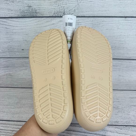 Crocs Unisex Cream Classic Slip On Sandals Size Men's 11 - Picture 7 of 7